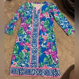 Lilly Pulitzer Nadine Dress in Pundy Blue Isle Be Back Chilly Lilly Size XS
